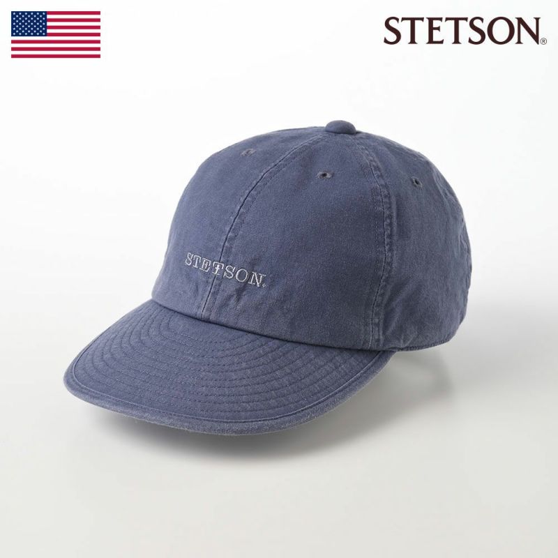 帽子 キャップ 野球帽 STETSON（ステットソン） COTTON OVERDYE WASHED CAP（コットンオーバーダイウォッシュドキャップ）SE077 ネイビー