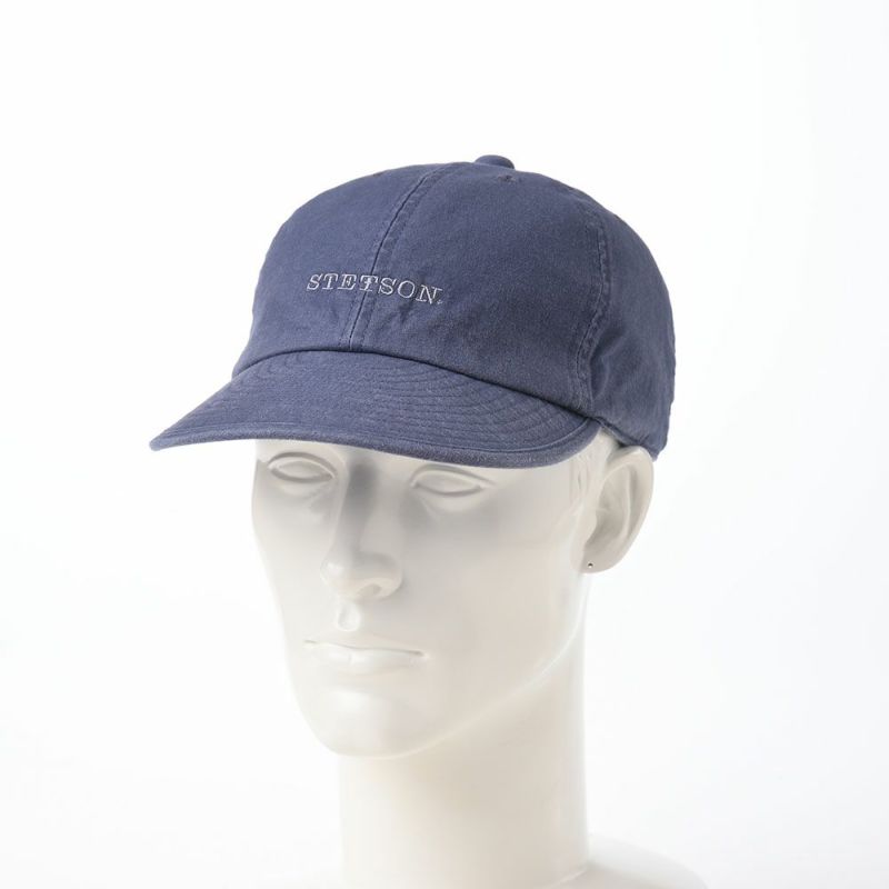 ステットソンのキャップ COTTON OVERDYE WASHED CAP（コットンオーバーダイウォッシュドキャップ）SE077 ネイビー