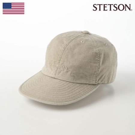 ステットソンのキャップ野球帽 COTTON OVERDYE WASHED CAP（コットンオーバーダイウォッシュドキャップ）SE077 オリーブ