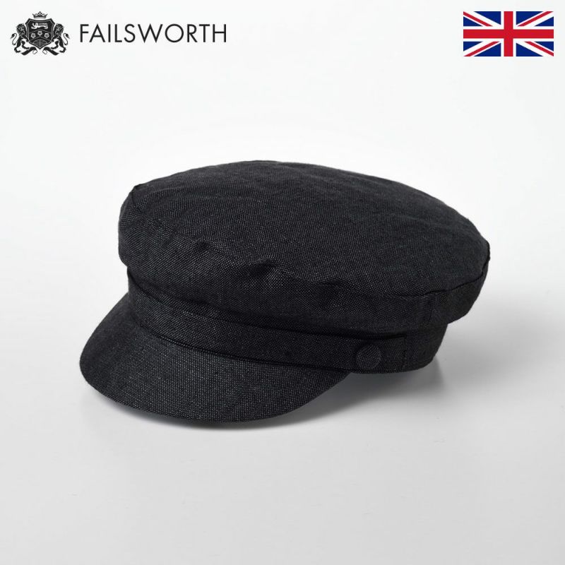 帽子 キャスケット FAILSWORTH（フェイルスワース） Irish Linen Mariner（アイリッシュ リネン マリナー） チャコール