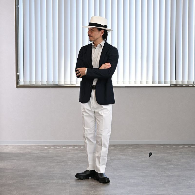 ビガリのパナマハット PRAGA（プラガ）ホワイトのモデル写真