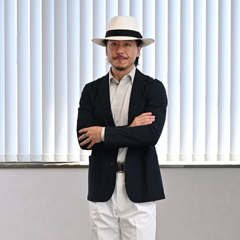 ビガリのパナマハット PRAGA（プラガ）ホワイトのモデル写真