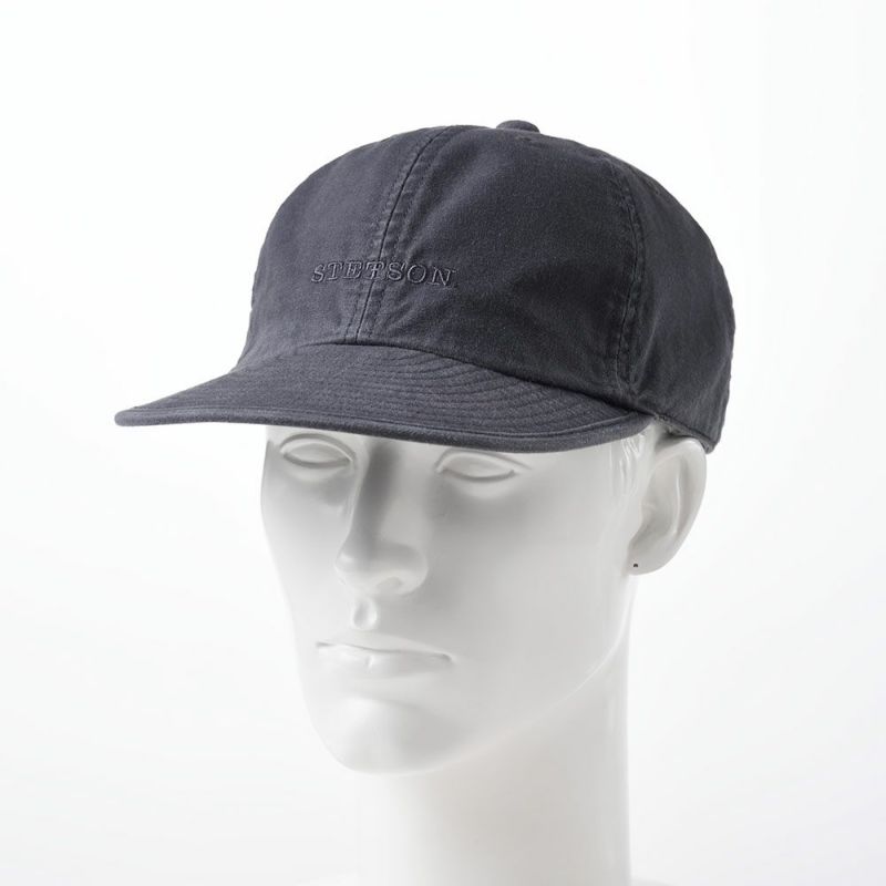 ステットソンのキャップ COTTON OVERDYE WASHED CAP（コットンオーバーダイウォッシュドキャップ）SE077 ブラック