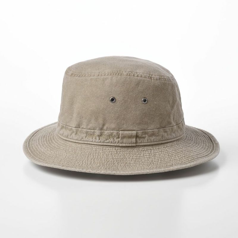 ステットソンの布帛ソフトハット COTTON OVERDYE WASHED LONG HAT（コットンオーバーダイウォッシュドロングハット）SE580 ベージュ