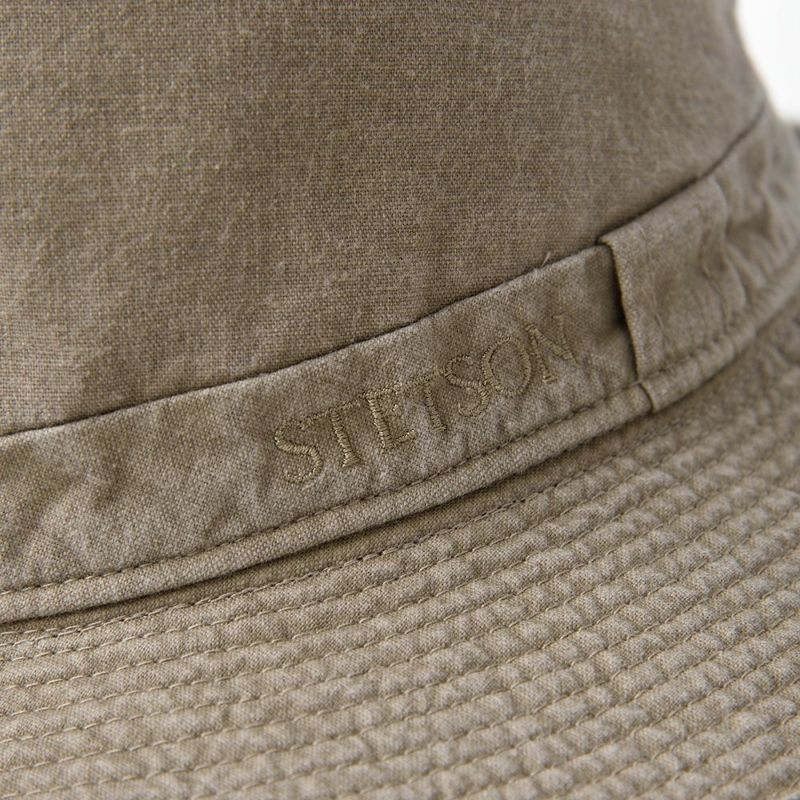 ステットソンの布帛ソフトハット COTTON OVERDYE WASHED LONG HAT（コットンオーバーダイウォッシュドロングハット）SE580 ベージュ