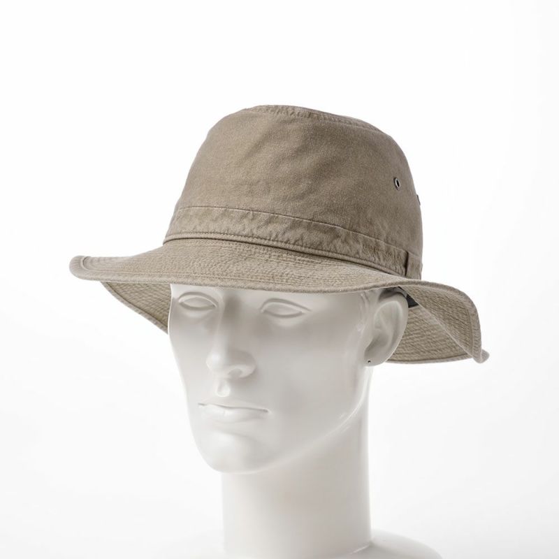 ステットソンの布帛ソフトハット COTTON OVERDYE WASHED LONG HAT（コットンオーバーダイウォッシュドロングハット）SE580 ベージュ