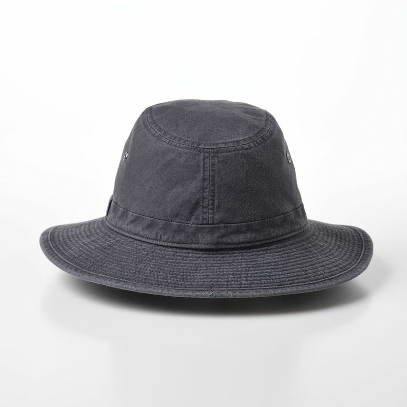 ステットソンの布帛ソフトハット COTTON OVERDYE WASHED LONG HAT（コットンオーバーダイウォッシュドロングハット）SE580 ブラック