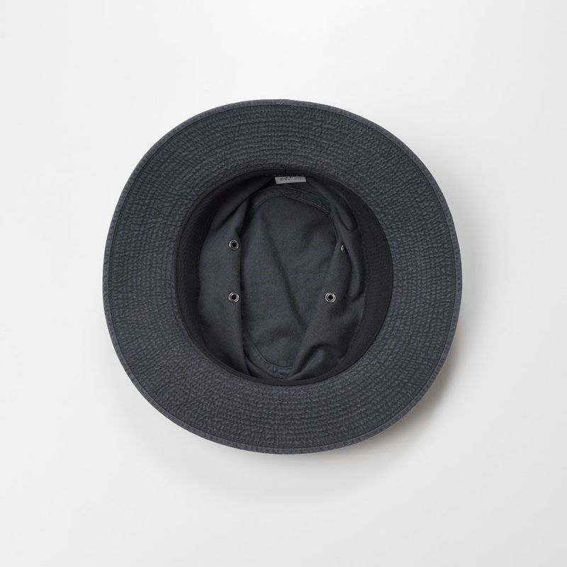 ステットソンの布帛ソフトハット COTTON OVERDYE WASHED LONG HAT（コットンオーバーダイウォッシュドロングハット）SE580 ブラック