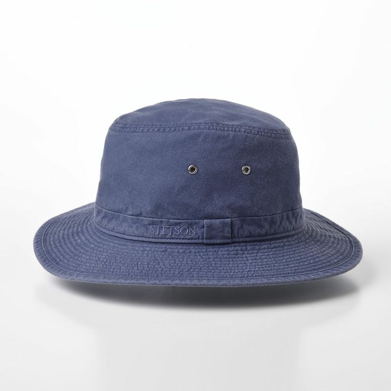 ステットソンの布帛ソフトハット COTTON OVERDYE WASHED LONG HAT（コットンオーバーダイウォッシュドロングハット）SE580 ネイビー