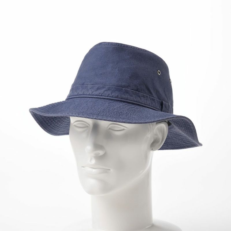 ステットソンの布帛ソフトハット COTTON OVERDYE WASHED LONG HAT（コットンオーバーダイウォッシュドロングハット）SE580 ネイビー