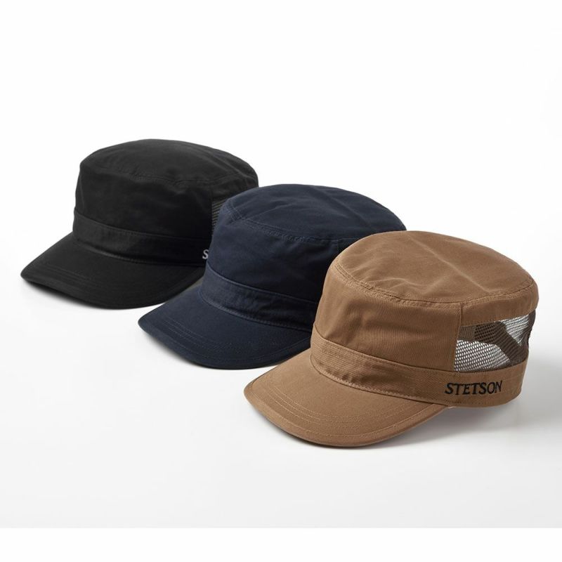 ステットソンのキャップ COTTON WORK CAP（コットンワークキャップ）SE593 ブラック