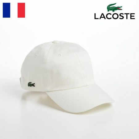 ラコステのキャップ野球帽 COTTON TWILL CAP（コットンツイルキャップ） L1149 オフホワイト