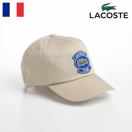 ラコステのキャップ CLUB WAPPEN CAP（クラブワッペンキャップ） L1171 ベージュ