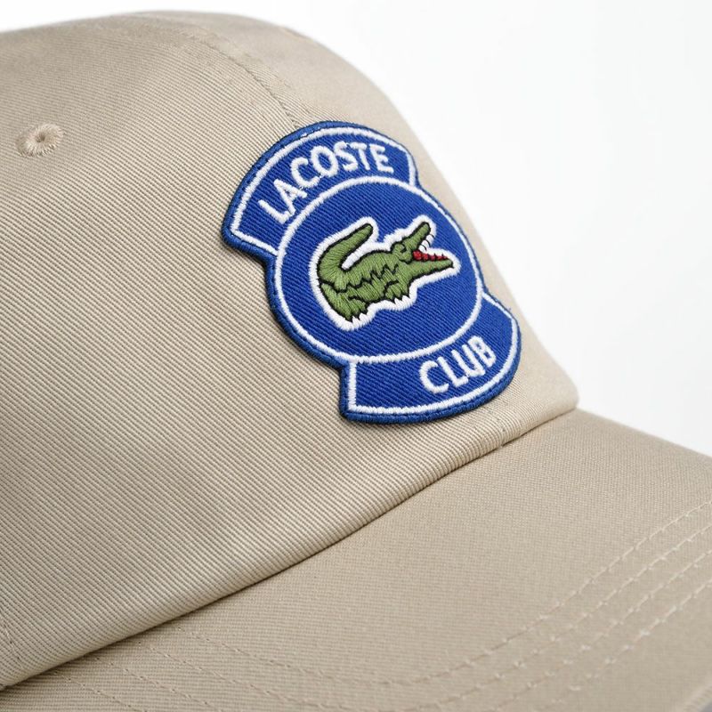 ラコステのキャップ CLUB WAPPEN CAP（クラブワッペンキャップ） L1171 ベージュ