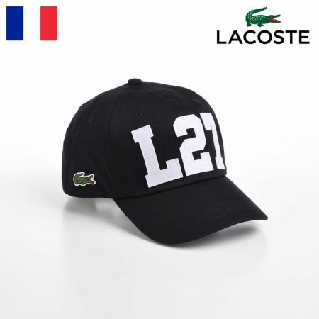 ラコステのキャップ野球帽 L27 COTTON CAP（L27 コットンキャップ） L1177 ブラック