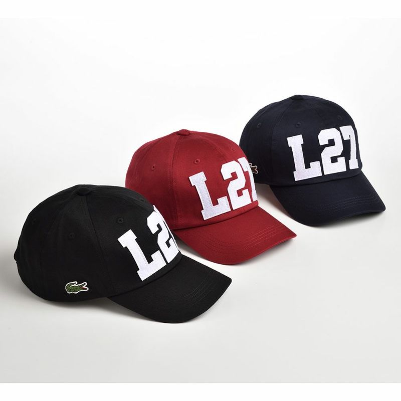 ラコステのキャップ L27 COTTON CAP（L27 コットンキャップ） L1177 ブラック