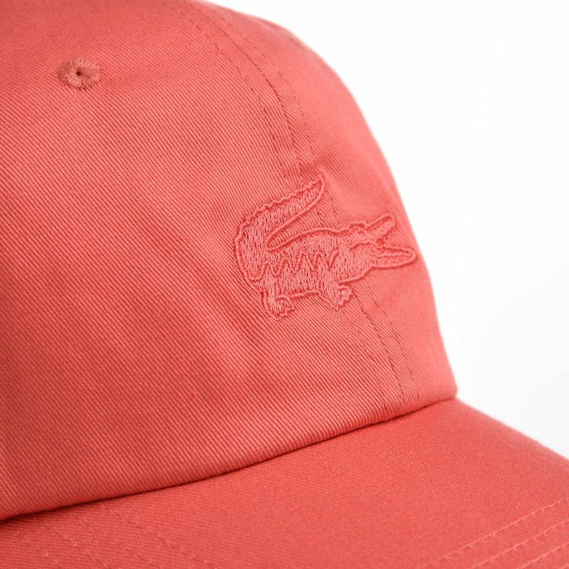 ラコステのキャップ ONE TONE LOGO CAP（ワントーンロゴキャップ） L1180 オレンジ