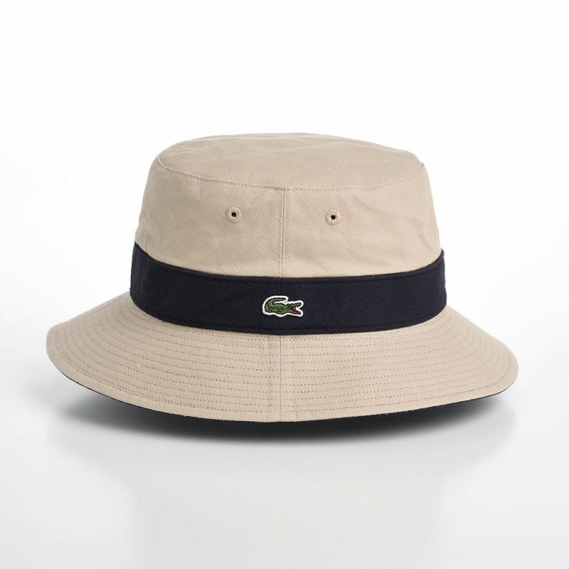 ラコステの布帛ソフトハット COTTON REVERSIBLE SAFARI（コットンリバーシブルサファリ） L1131 ベージュ