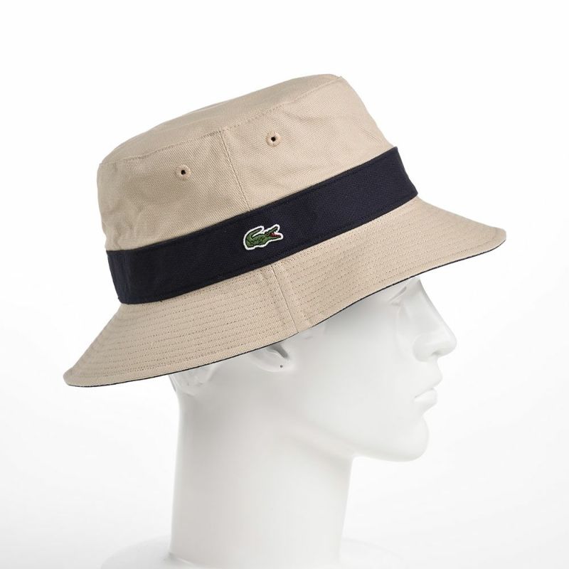 ラコステの布帛ソフトハット COTTON REVERSIBLE SAFARI（コットンリバーシブルサファリ） L1131 ベージュ