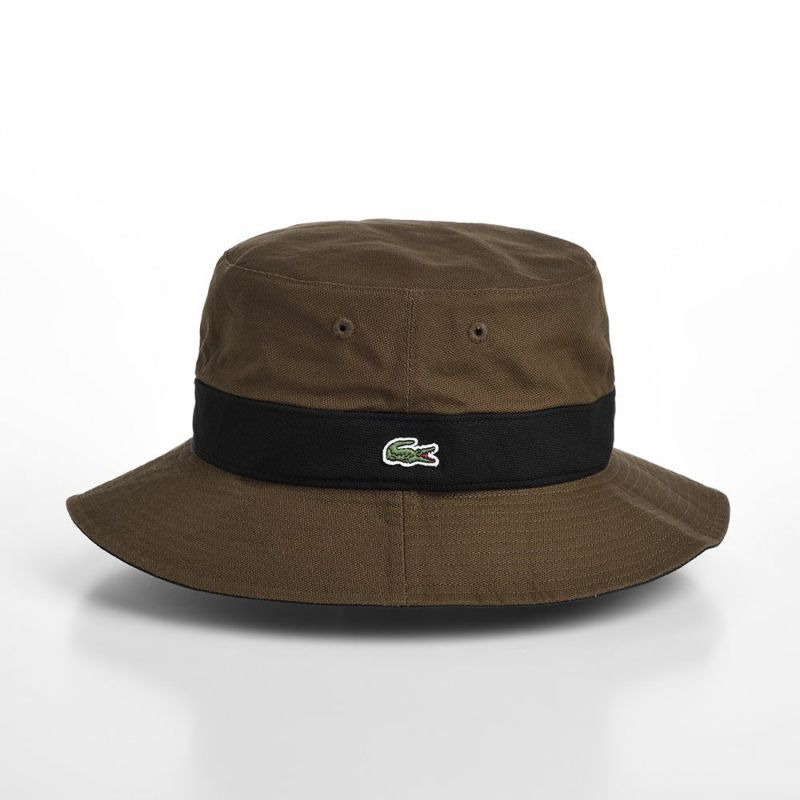 ラコステの布帛ソフトハット COTTON REVERSIBLE SAFARI（コットンリバーシブルサファリ） L1131 カーキ