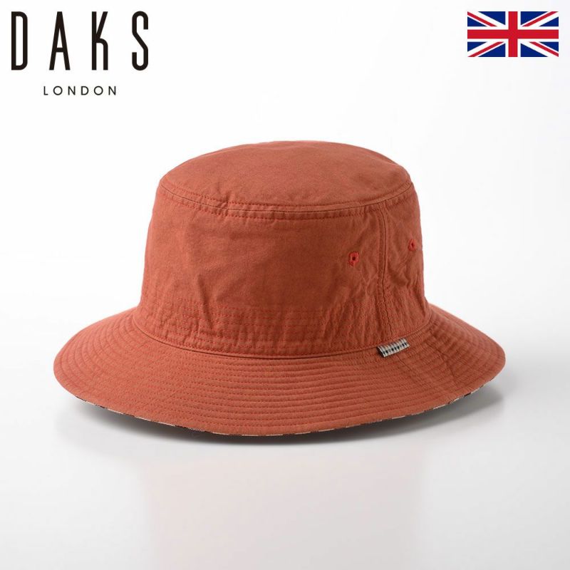 帽子 サファリハット DAKS（ダックス） Safari Cotton Washer（サファリ コットンワッシャー） D1694 オレンジ