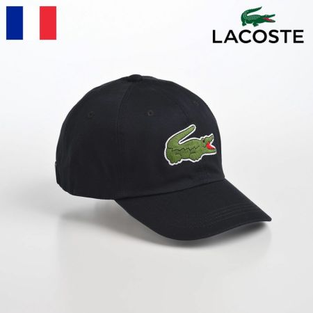 ラコステのキャップ野球帽 BIG LOGO CAP（ビッグロゴ キャップ） L1148 ブラック
