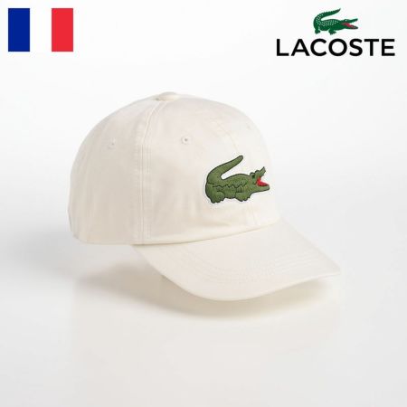 ラコステのキャップ野球帽 BIG LOGO CAP（ビッグロゴ キャップ） L1148 オフホワイト