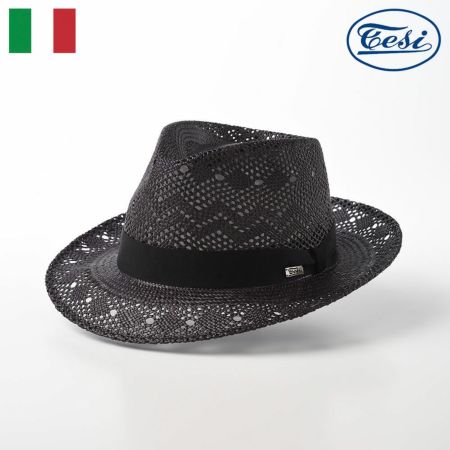 テシのパナマハット Panama Hat Lace-Up（パナマハット レースアップ） T1903 ブラック