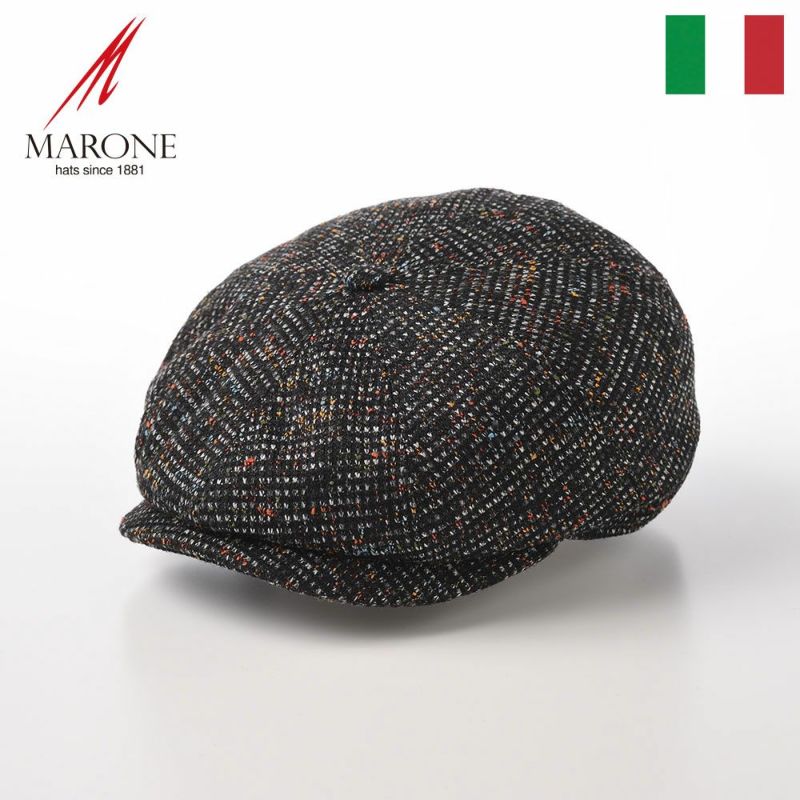 帽子 キャスケット MARONE（マローネ） Dublino Rialt（ダブリーノ リアルト）BT949 ブラック