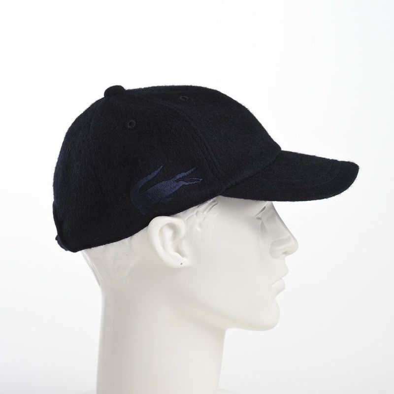 ラコステのキャップ SIDE LOGO WOOL CAP（サイドロゴ ウールキャップ） L1163 ネイビー