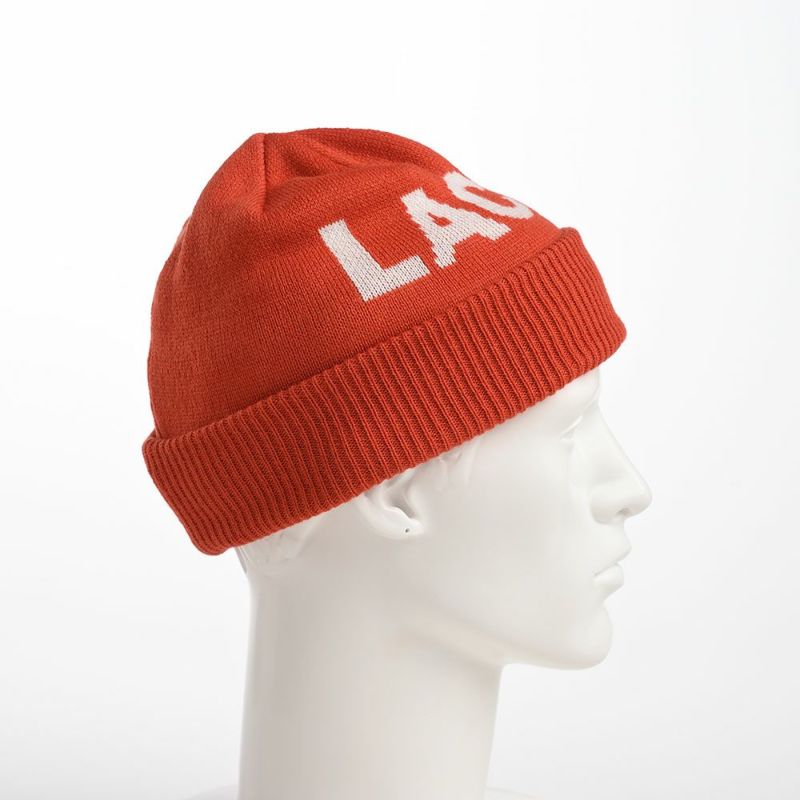 ラコステのニット帽 BIG LOGO KNIT WATCH（ビッグロゴ ニットワッチ） L7076 オレンジ