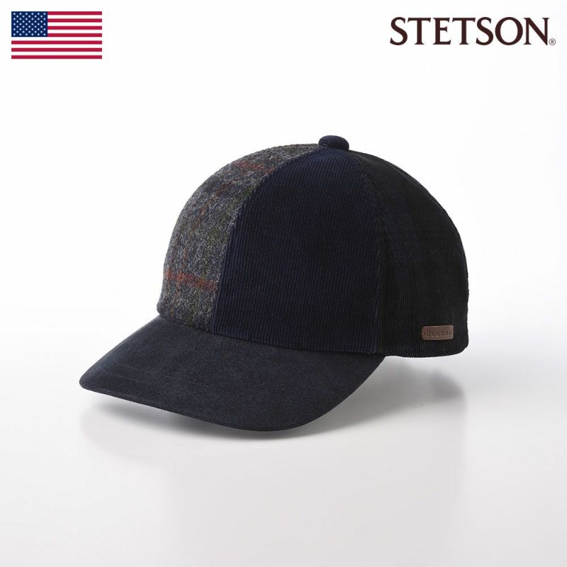 ステットソンのキャップ PATCHWORK CAP（パッチワークキャップ）SE611 ネイビー