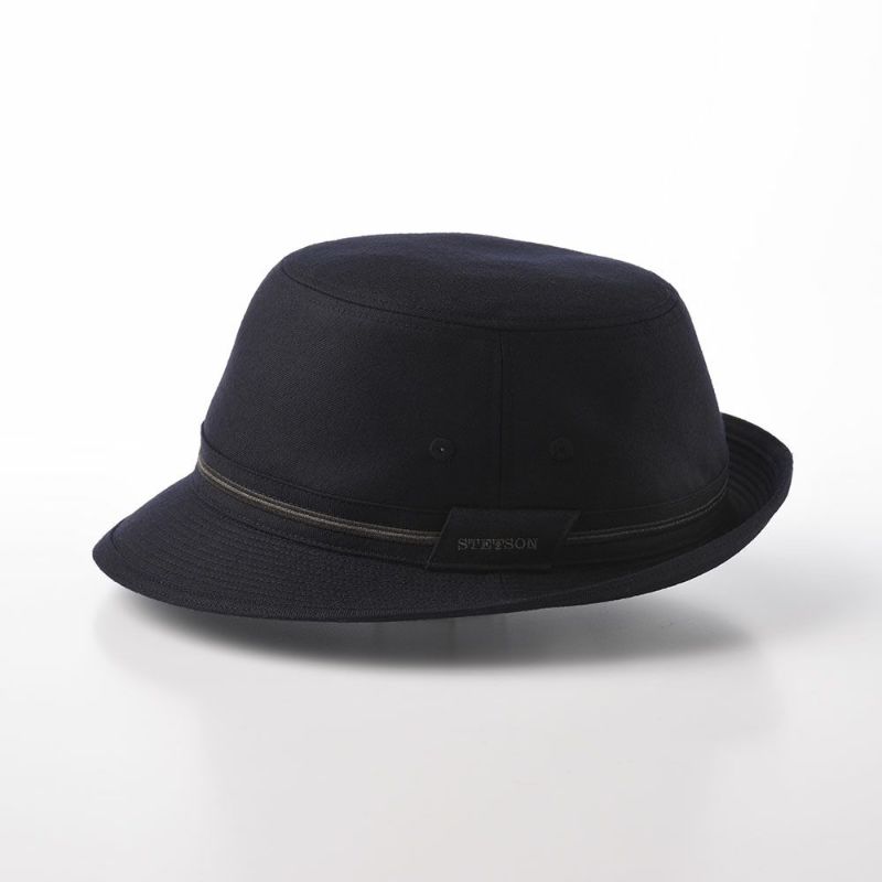 ステットソンの布帛ソフトハット WOOL ALPEN HAT（ウールアルペンハット）SE124 ネイビー