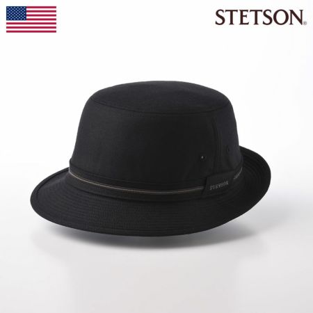ステットソンの布帛ソフトハット WOOL ALPEN HAT（ウールアルペンハット）SE124 ブラック
