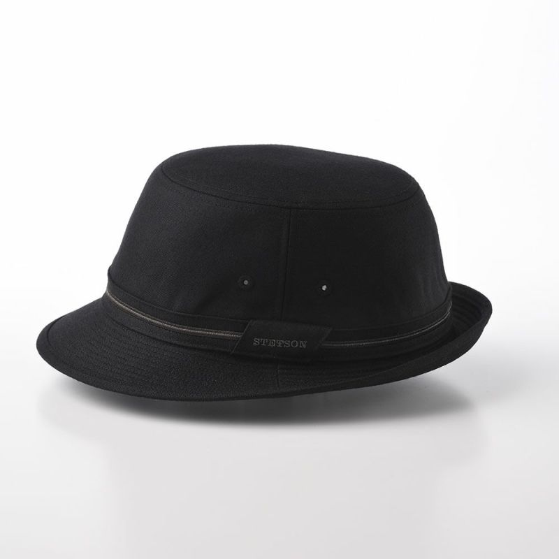 ステットソンの布帛ソフトハット WOOL ALPEN HAT（ウールアルペンハット）SE124 ブラック