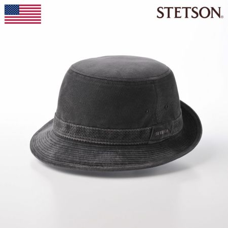ステットソンの布帛ソフトハット CORDUROY ALPEN HAT（コーデュロイ アルペンハット）SE125 グレー