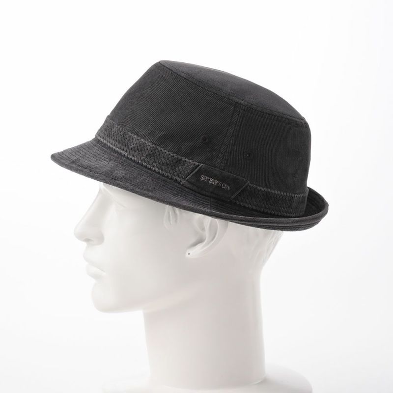 ステットソンの布帛ソフトハット CORDUROY ALPEN HAT（コーデュロイ アルペンハット）SE125 グレー