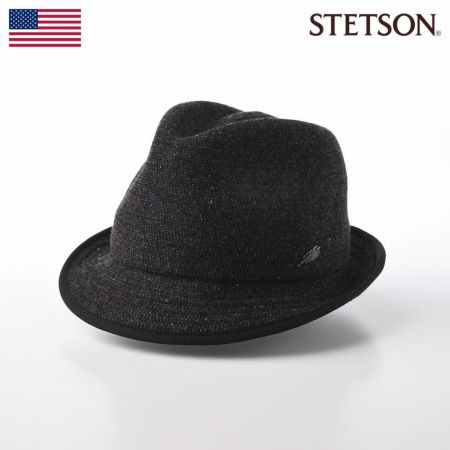 ステットソンの布帛ソフトハット KNIT MANISH HAT（ニットマニッシュハット）SE420 ブラック