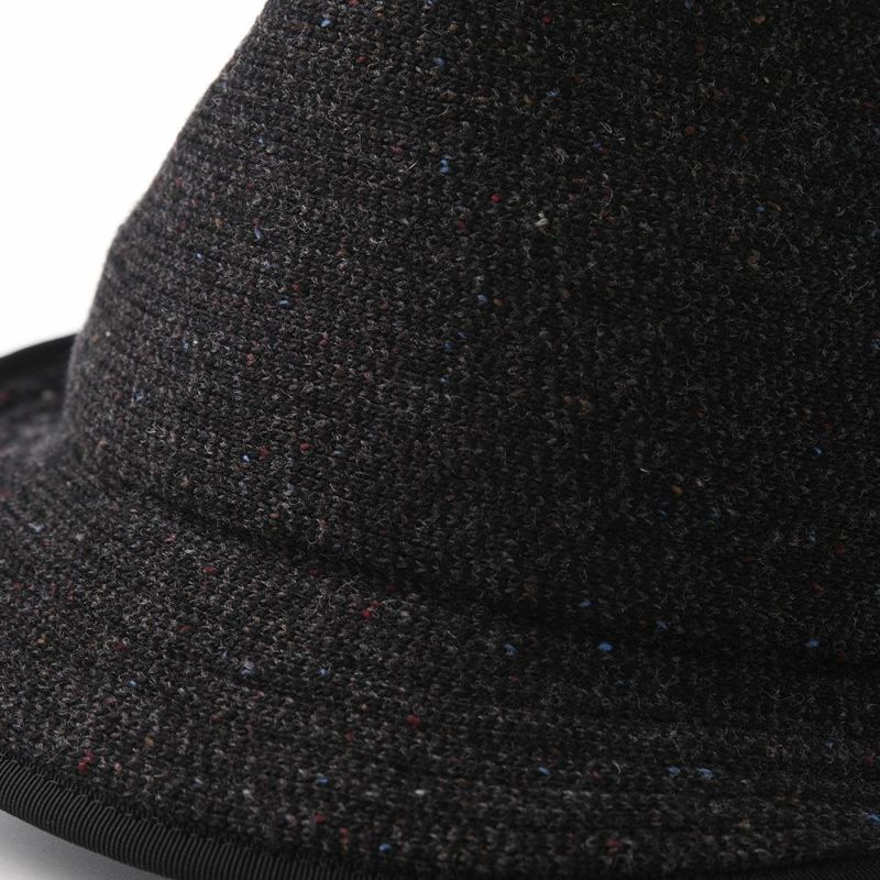 ステットソンの布帛ソフトハット KNIT MANISH HAT（ニットマニッシュハット）SE420 ブラック