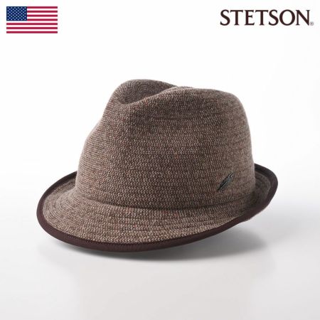 ステットソンの布帛ソフトハット KNIT MANISH HAT（ニットマニッシュハット）SE420 ブラウン