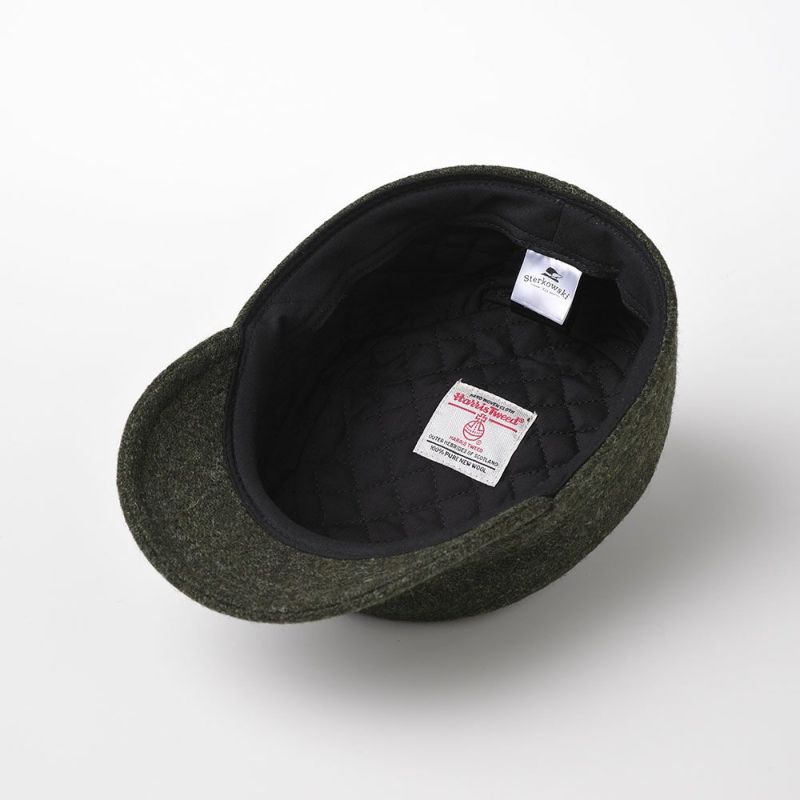 ステルコフスキーのワークキャップ Bigpike Harris Tweed（ビッグパイク ハリスツイード） グリーン