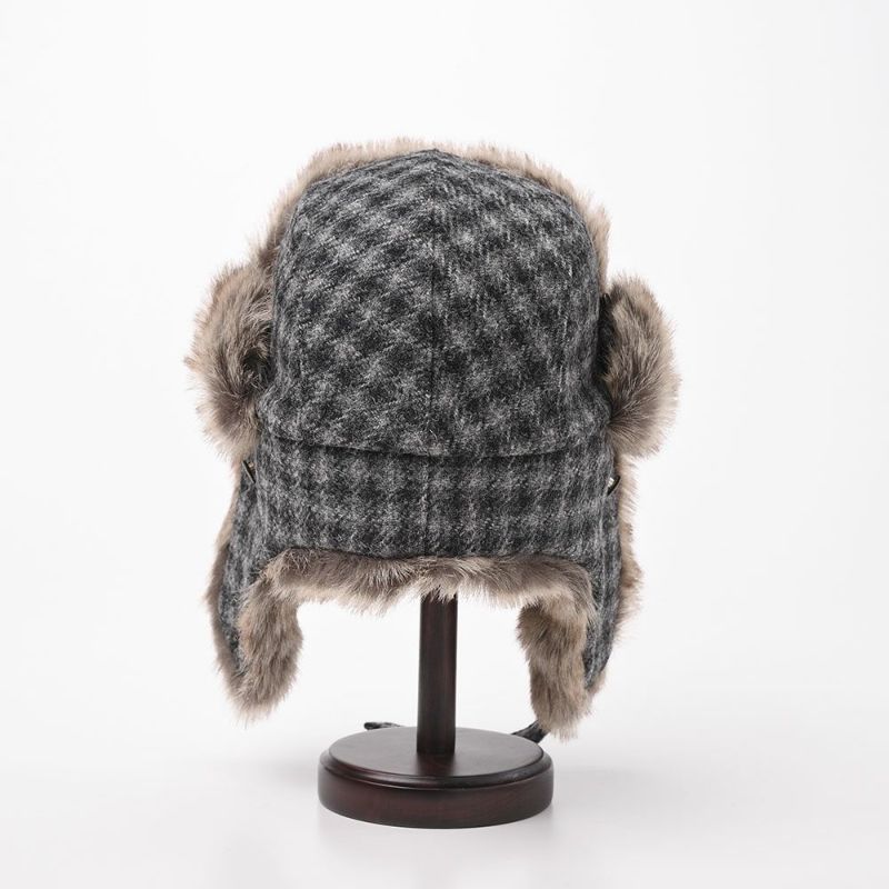 ステルコフスキーの飛行帽 LUMBERJACK Harris Tweed（ランバージャック ハリスツイード） グレー