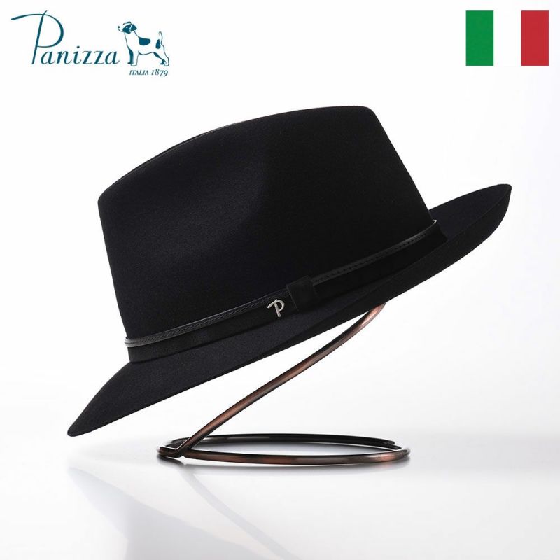 帽子 フェルトハット Panizza（パニッツァ） ISERNIA DANDY（イゼルニア ダンディ）ブラック