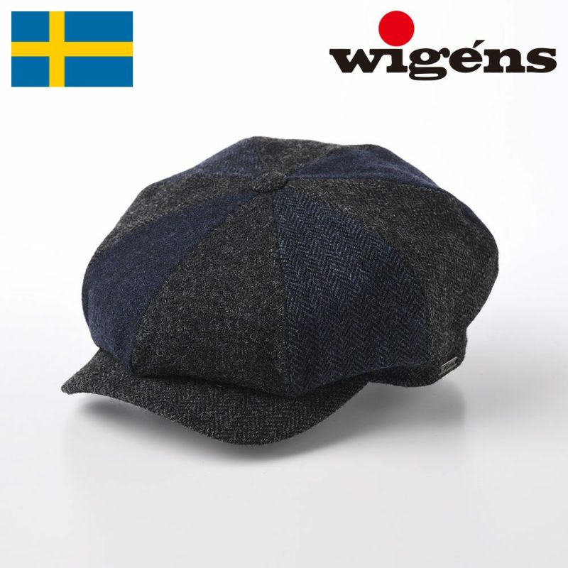 帽子 キャスケット Wigens（ヴィゲーンズ） Newsboy Retro Cap（ニュースボーイ レトロキャップ）W101623 ダークグレー