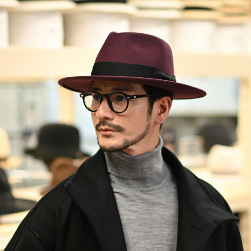 ビガリのフェルトハット ARTHUR（アーサー）ラズベリー