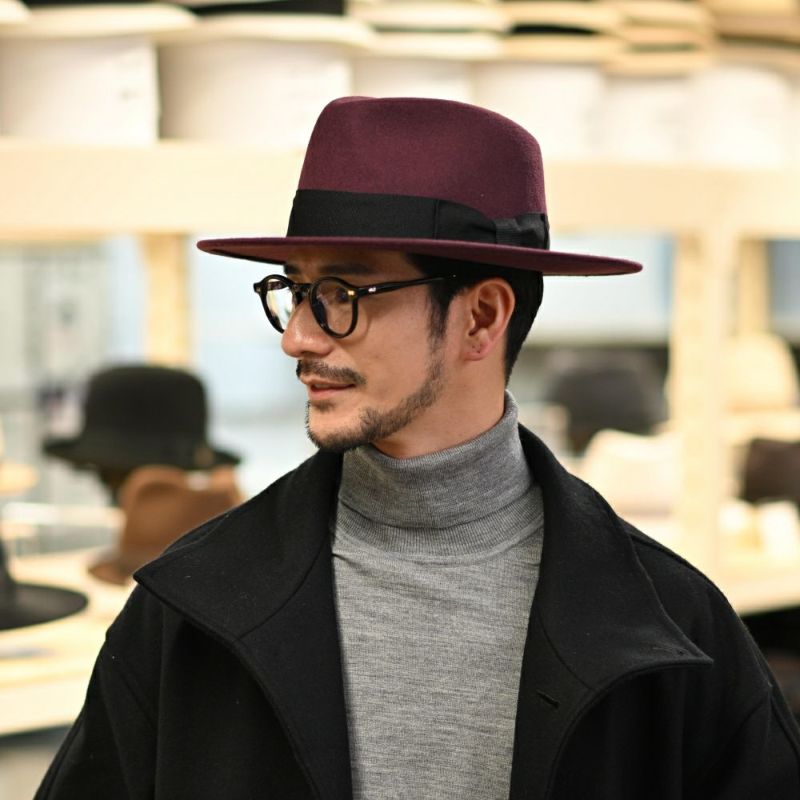 ビガリのフェルトハット ARTHUR（アーサー）ラズベリー