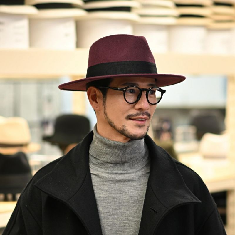 ビガリのフェルトハット ARTHUR（アーサー）ラズベリー