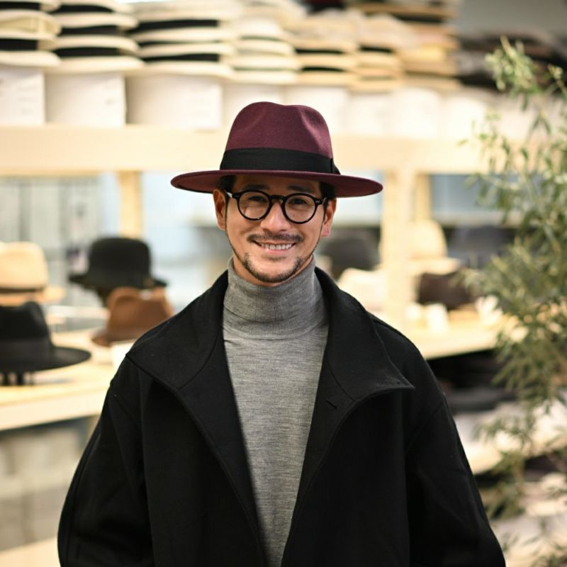 ビガリのフェルトハット ARTHUR（アーサー）ラズベリー