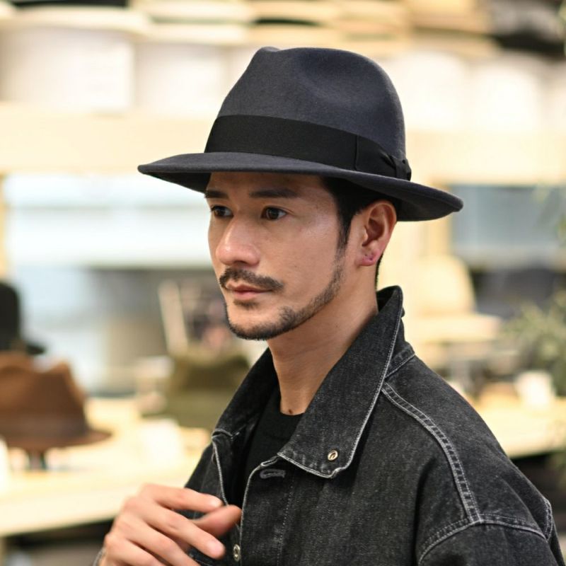 ビガリのフェルトハット DEAN（ディーン）ダークグレー