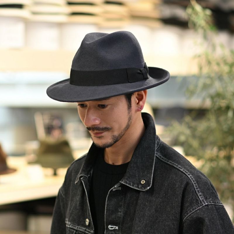 ビガリのフェルトハット DEAN（ディーン）ダークグレー